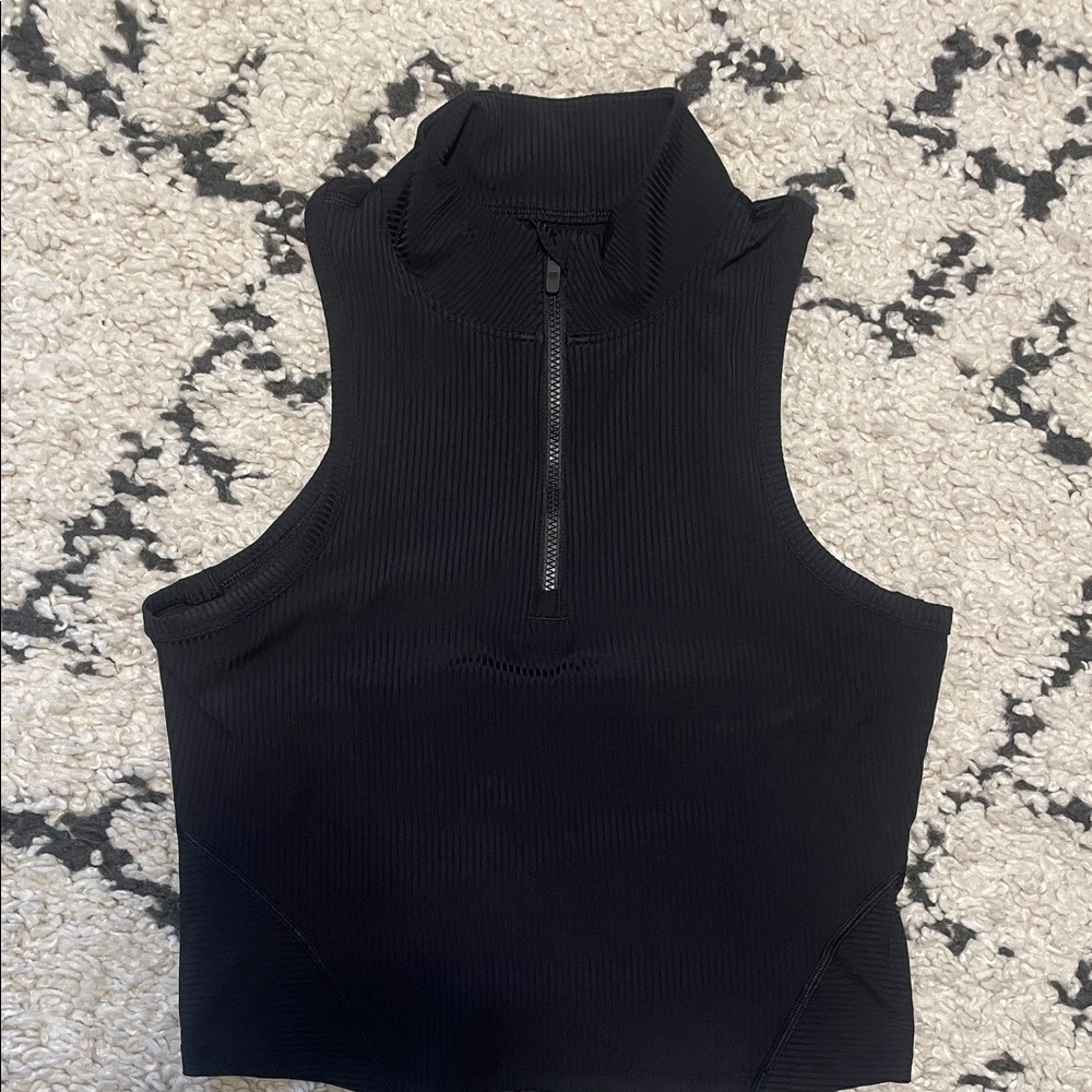 lululemon athletica Black Ribbed Tank Top